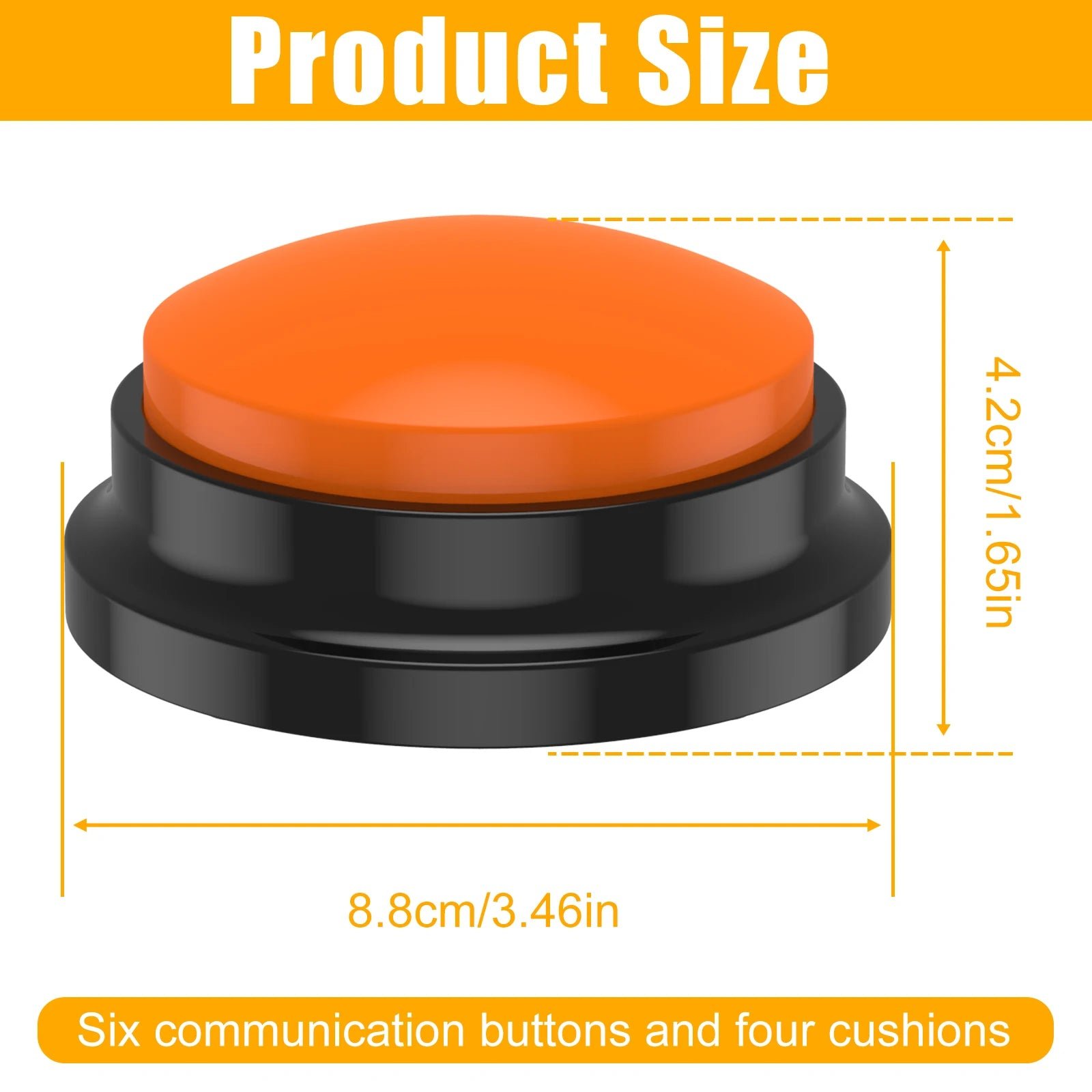 4/6Pcs Recordable Dog Training Buttons With Light Pet Interactive Dog Cat Pet Training Buzzer Talking Button Intelligence Toy - Image 5