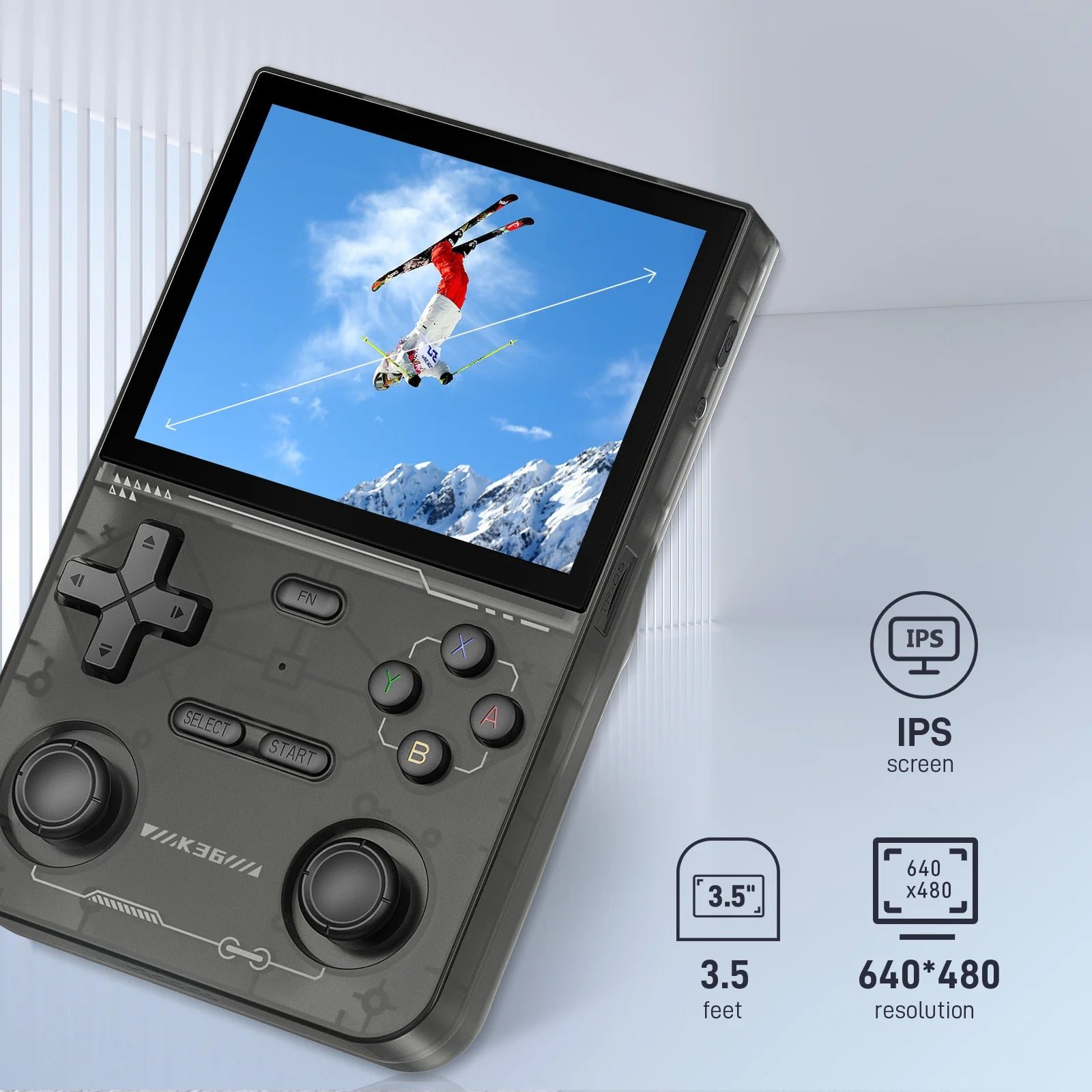 GAMINJA K36 3.5Inch IPS Screen Handheld Game Console 64GB Memory Classic Games Portable Handheld Open Source Game Console - Image 9
